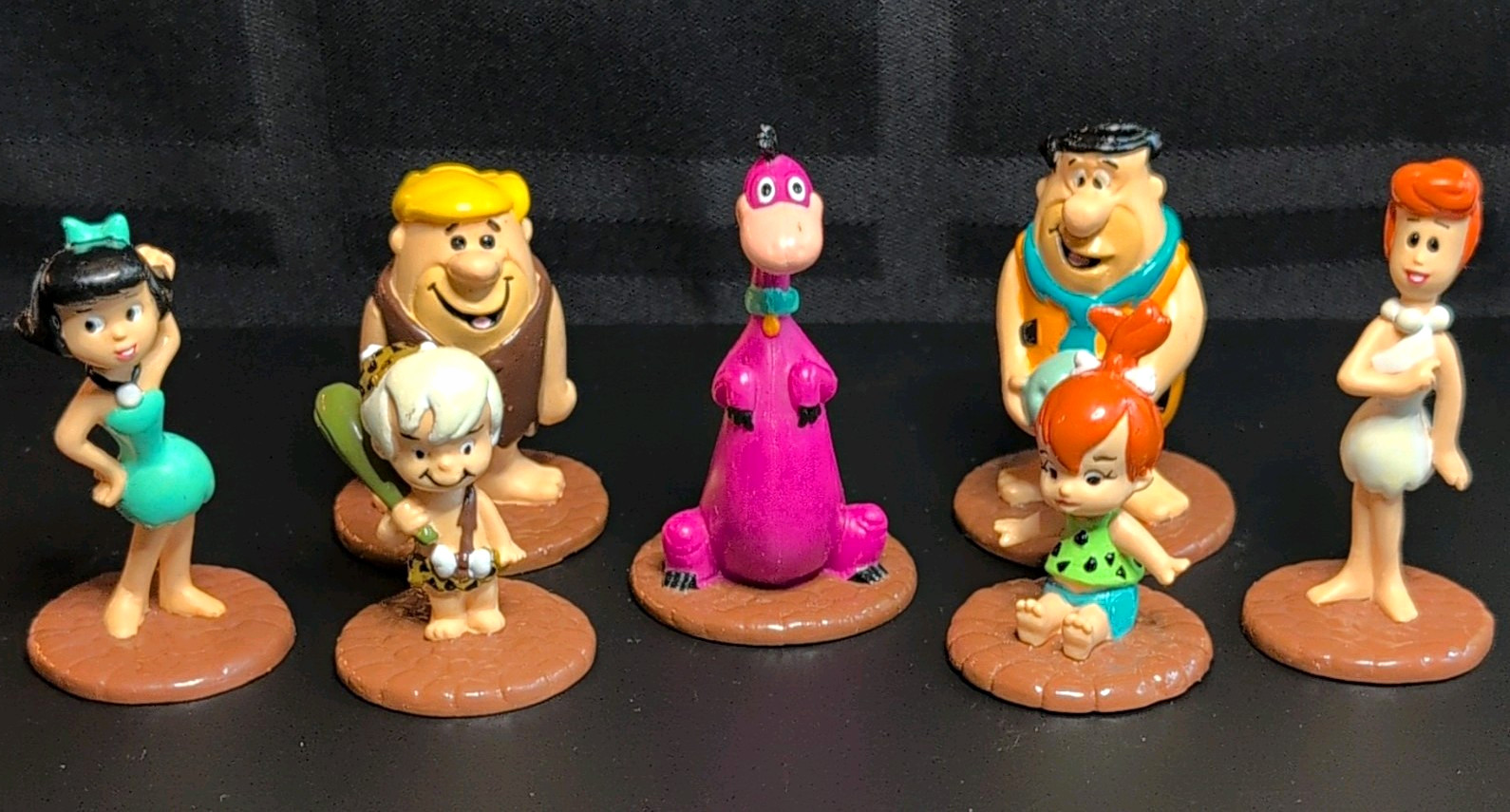 1992 Hanna-Barbera Flintstones PVC Figurines Complete Set Of 7 Crystal Craft 2\ 1992 Hanna-Barbera Flintstones PVC Figurines Complete Set Of 7 Crystal Craft 2\