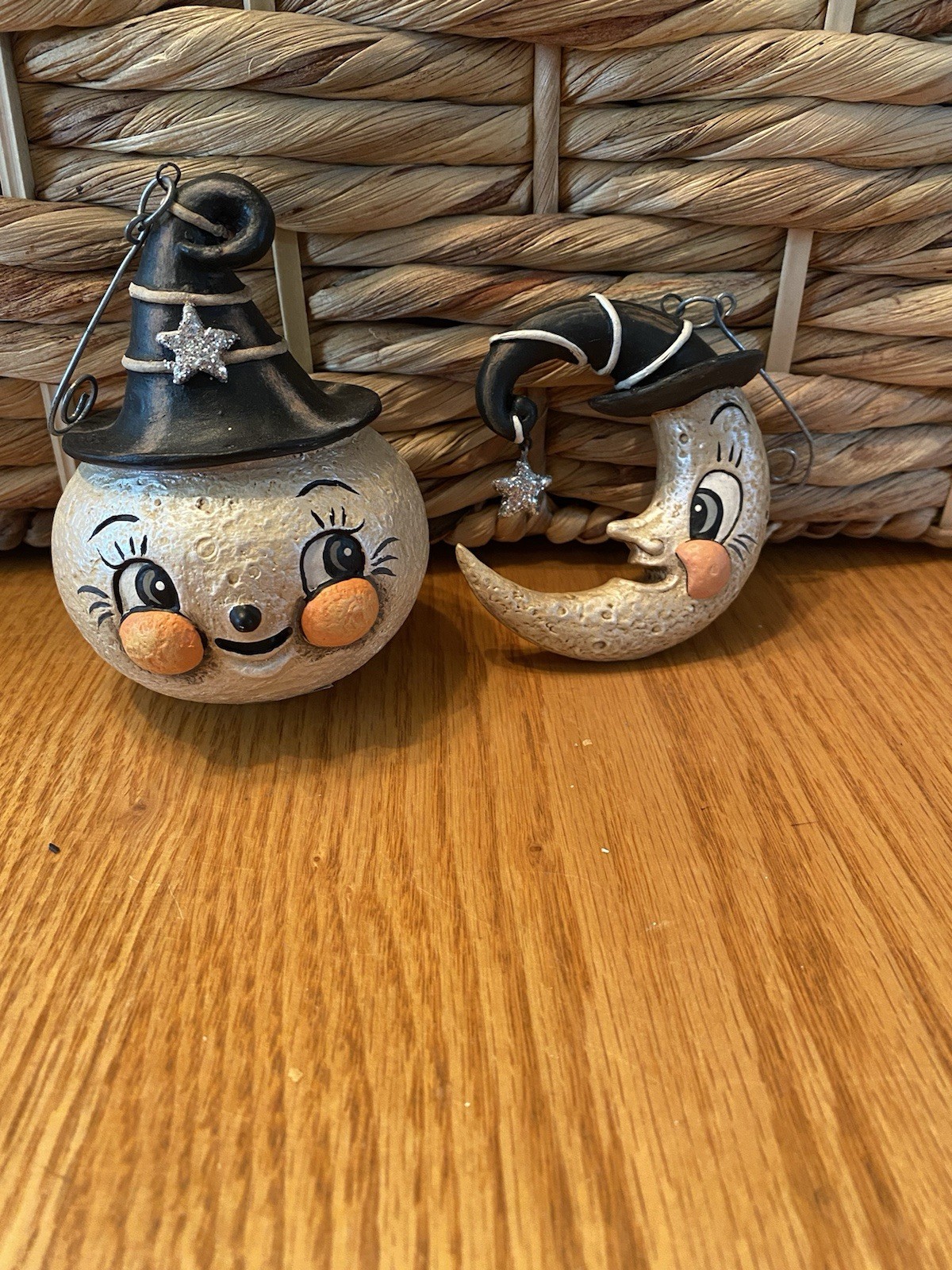 2 Retired Bethany Lowe Johanna Parker Wanda Luna Moon Crescent Ornaments