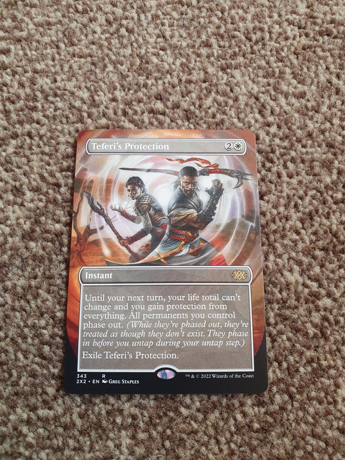 Teferi's Protection (Borderless) 2X2 Rare MTG Card NM Teferi's Protection (Borderless) 2X2 Rare MTG Card NM