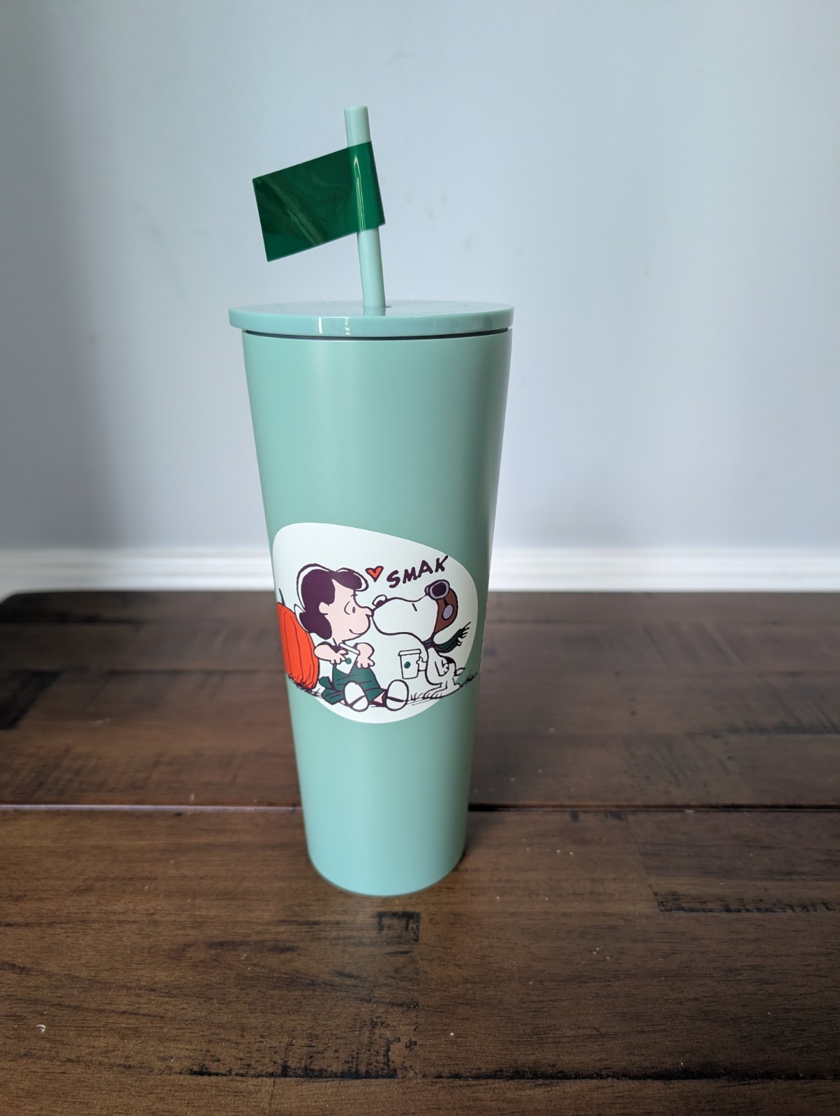 Starbucks Peanuts Snoopy & Sage Green Reusable Tumbler w/ Straw - New In Hand Starbucks Peanuts Snoopy & Sage Green Reusable Tumbler w/ Straw - New In Hand