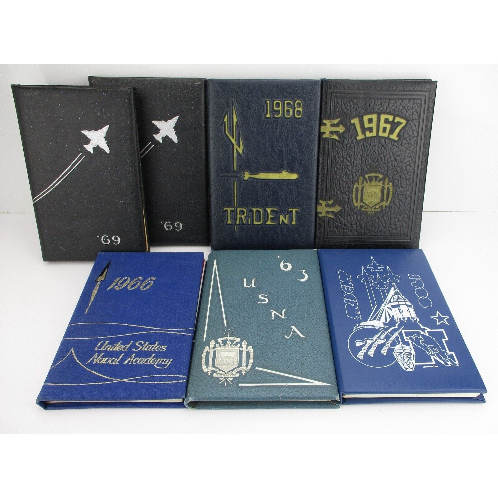 Vintage USNA US Naval Academy Trident Calendar & Planners 1963, 1966-1969 & 1988