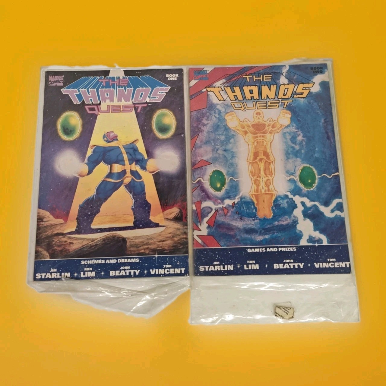 The Thanos Quest Book One & Two #1 2 Complete TPB Set Marvel 1990 Jim Starlin The Thanos Quest Book One & Two #1 2 Complete TPB Set Marvel 1990 Jim Starlin