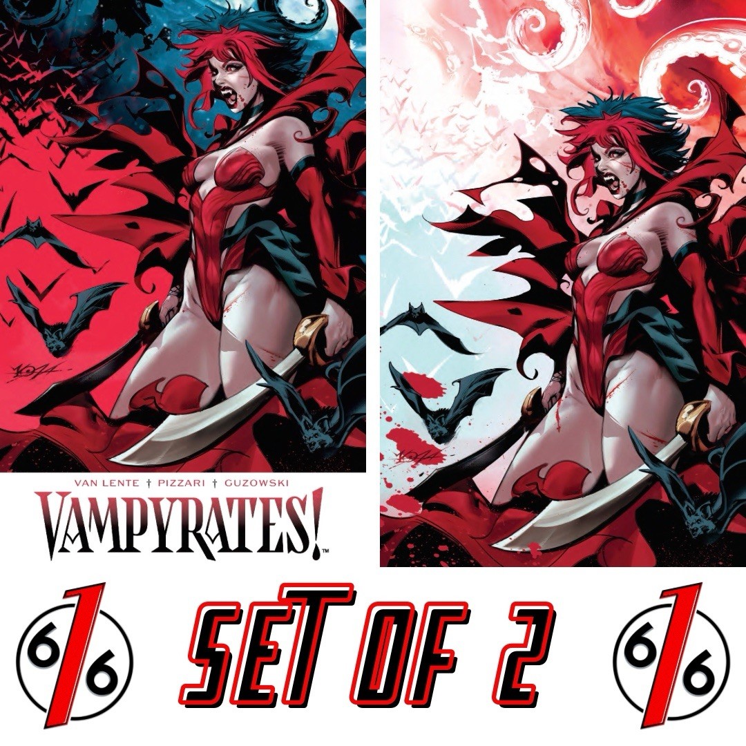 🔥🦇 VAMPYRATES #1 YONA 616 Trade & Virgin Glow In Dark Variant AB Set LTD 500 🔥🦇 VAMPYRATES #1 YONA 616 Trade & Virgin Glow In Dark Variant AB Set LTD 500