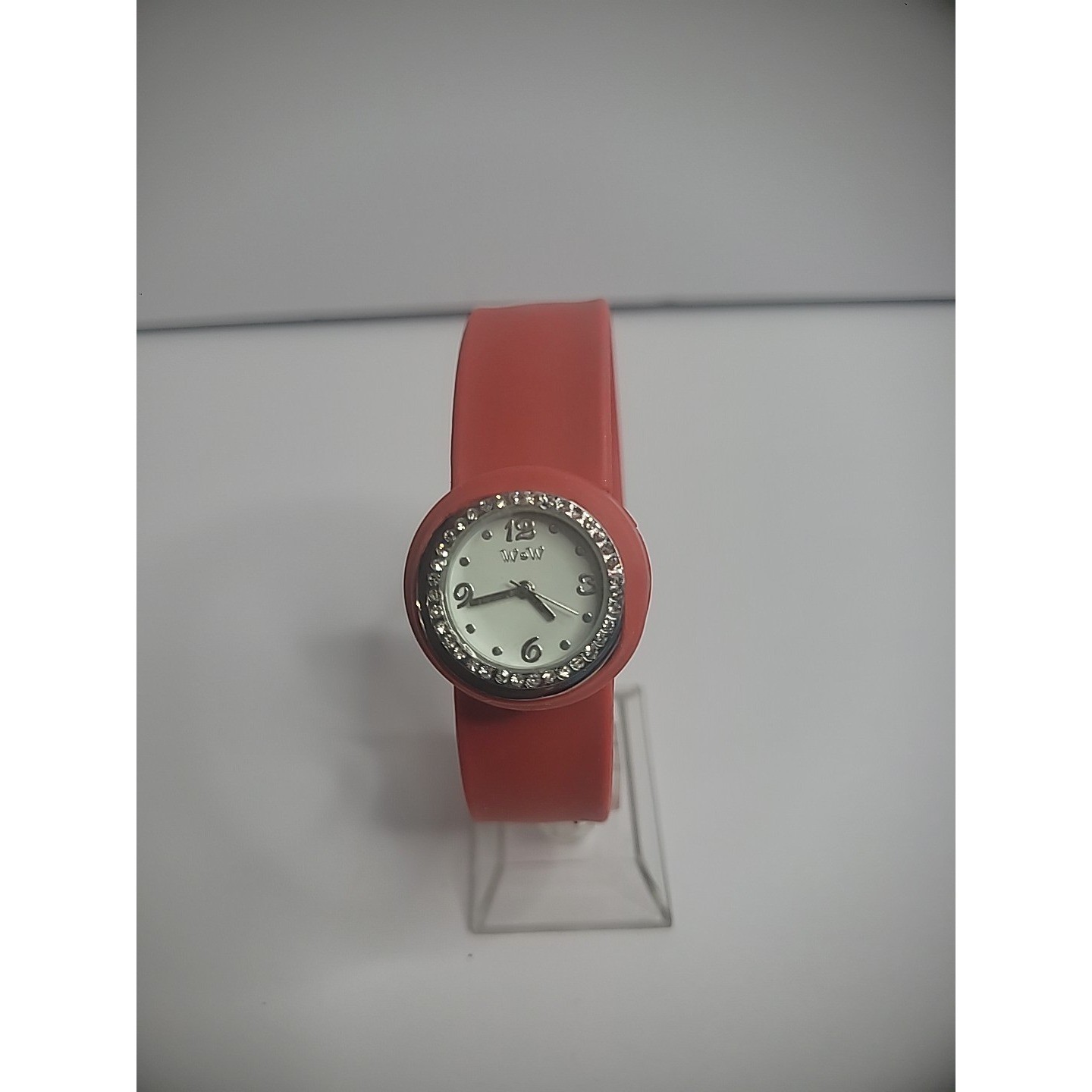 Vintage Wristwatch Watch Red Wrap Interchangable Crystals Analog Jewelry