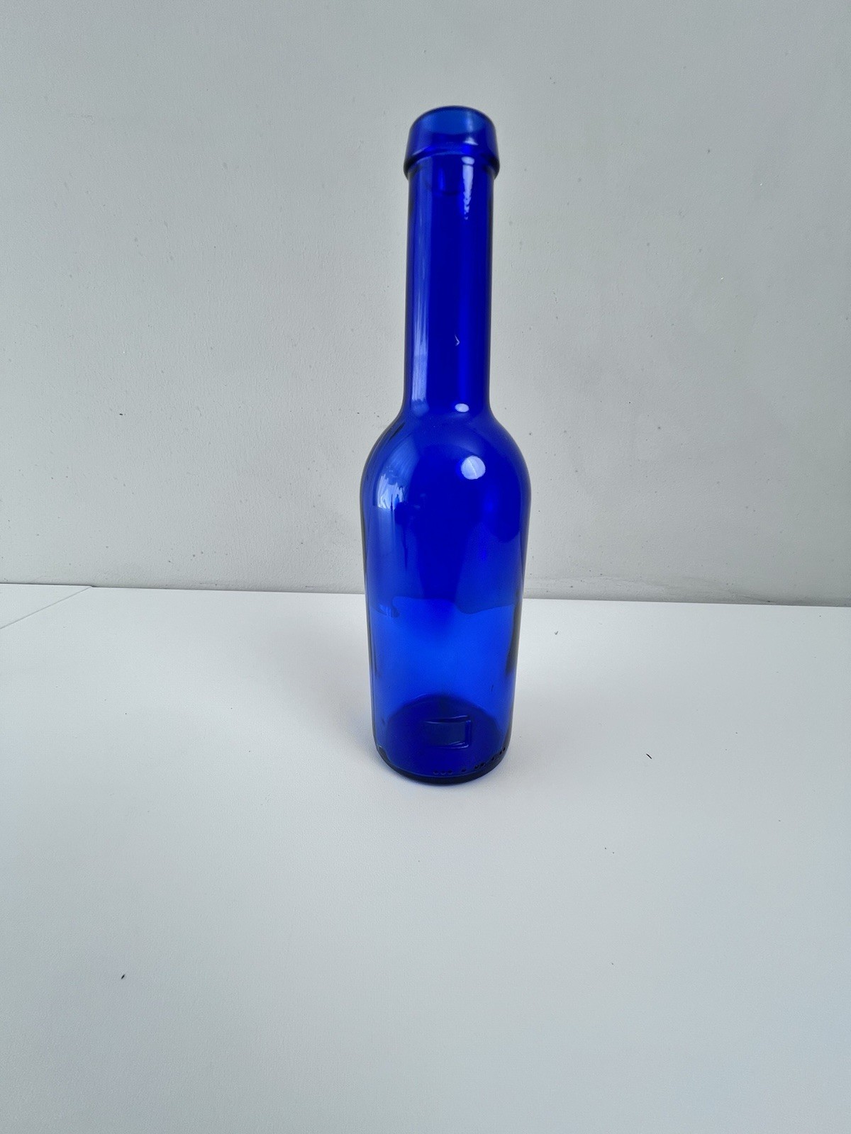 Vintage John Harvey Cobalt Blue Glass Bottle 375ml Bristol Cream Sherry Spain