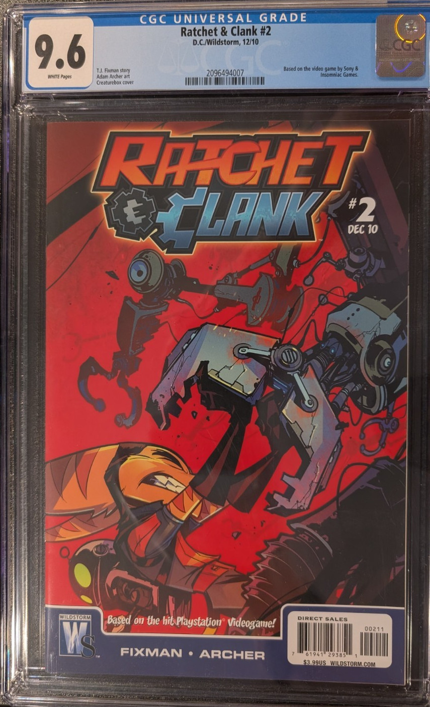 Ratchet & Clank #2 VERY RARE CGC Cert #2096494007 | D.C. /Wildstorm 12/10