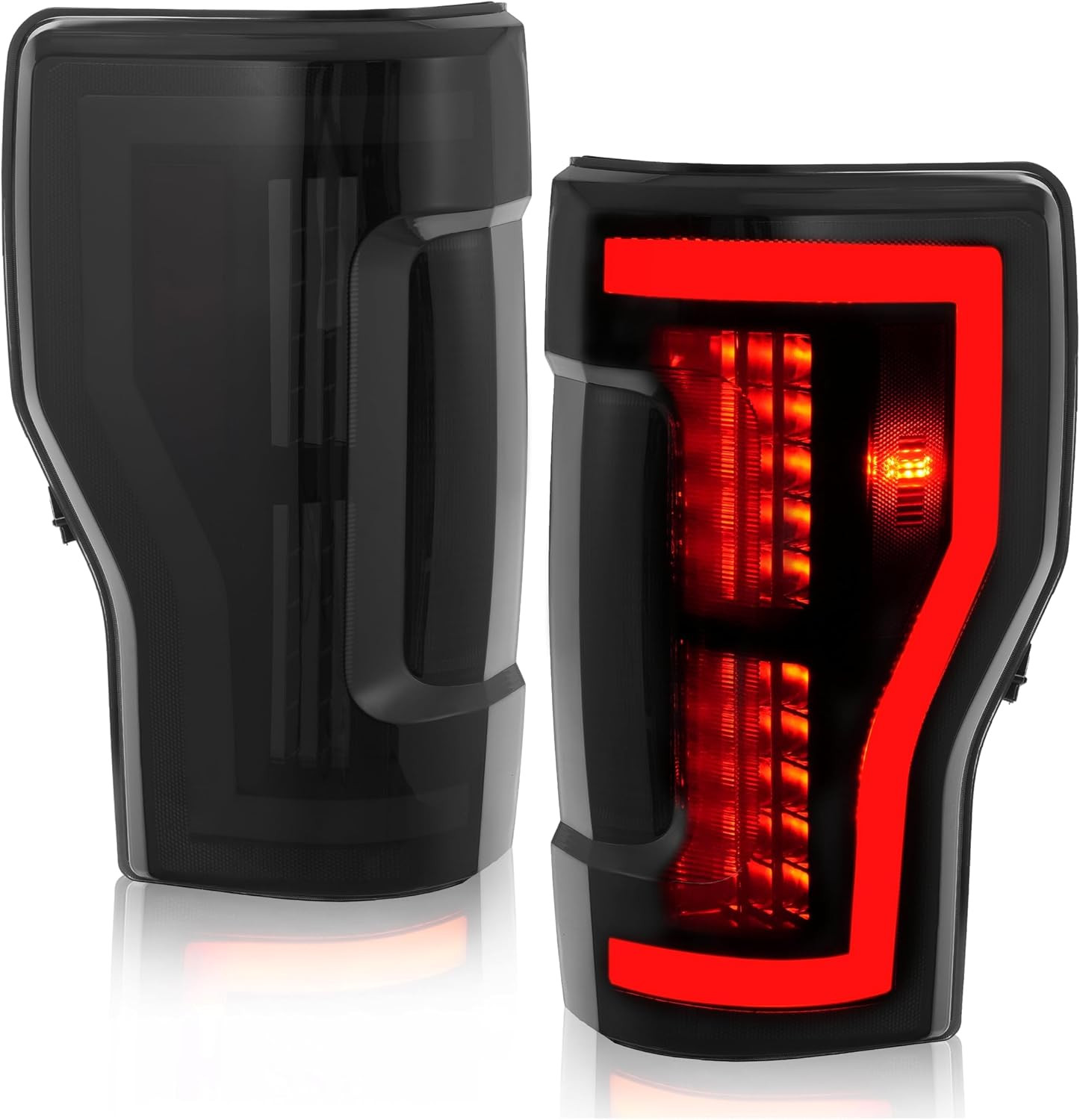 Pair LED Tail Lights Compatible with 2017-2019 Ford F250 F350 F450 Super Duty Re