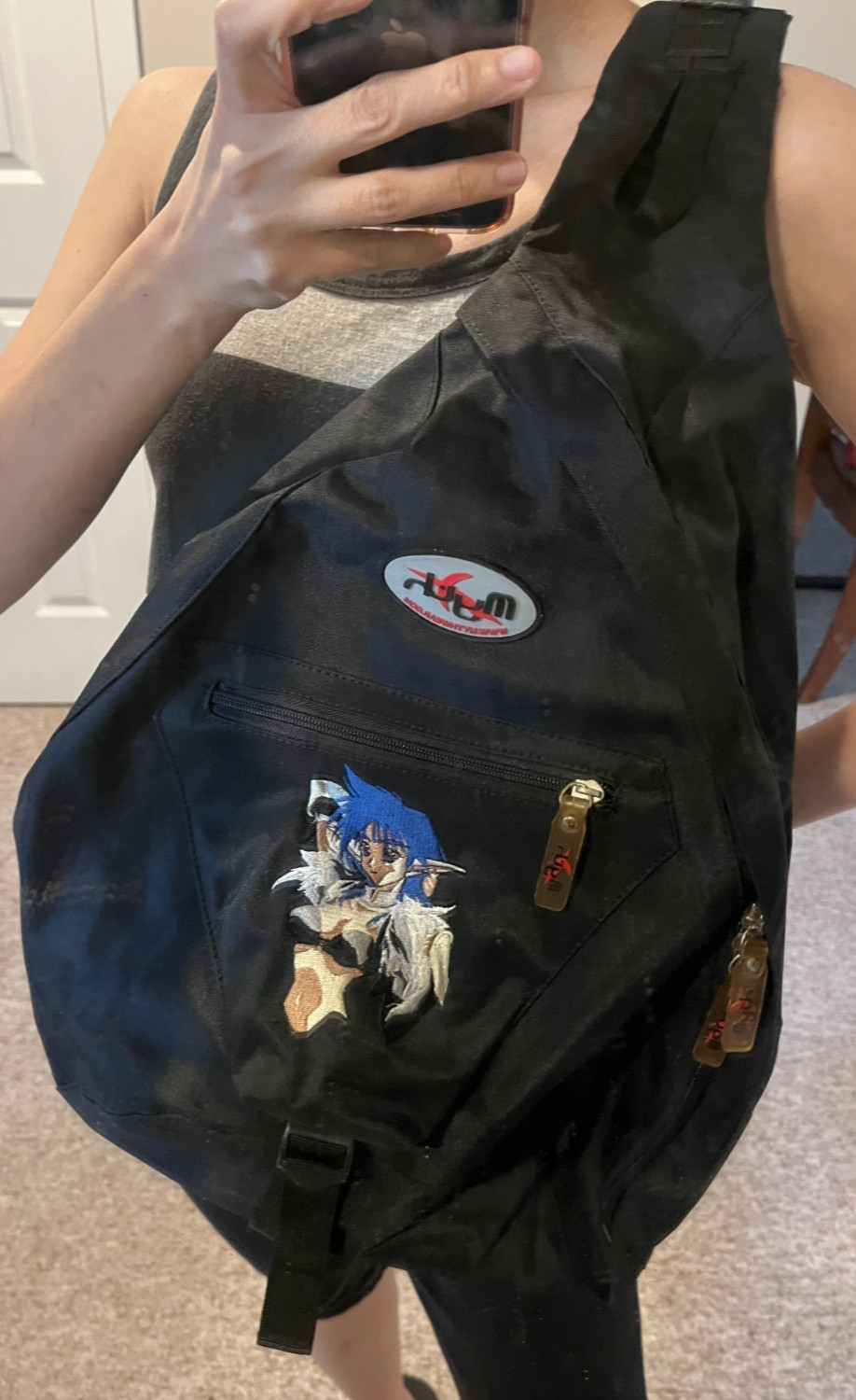 Rare Y2K Vintage Myth Wear Mythwear 🔴Rongo Anime OVA🔴Triangular Sling Backpack Rare Y2K Vintage Myth Wear Mythwear 🔴Rongo Anime OVA🔴Triangular Sling Backpack