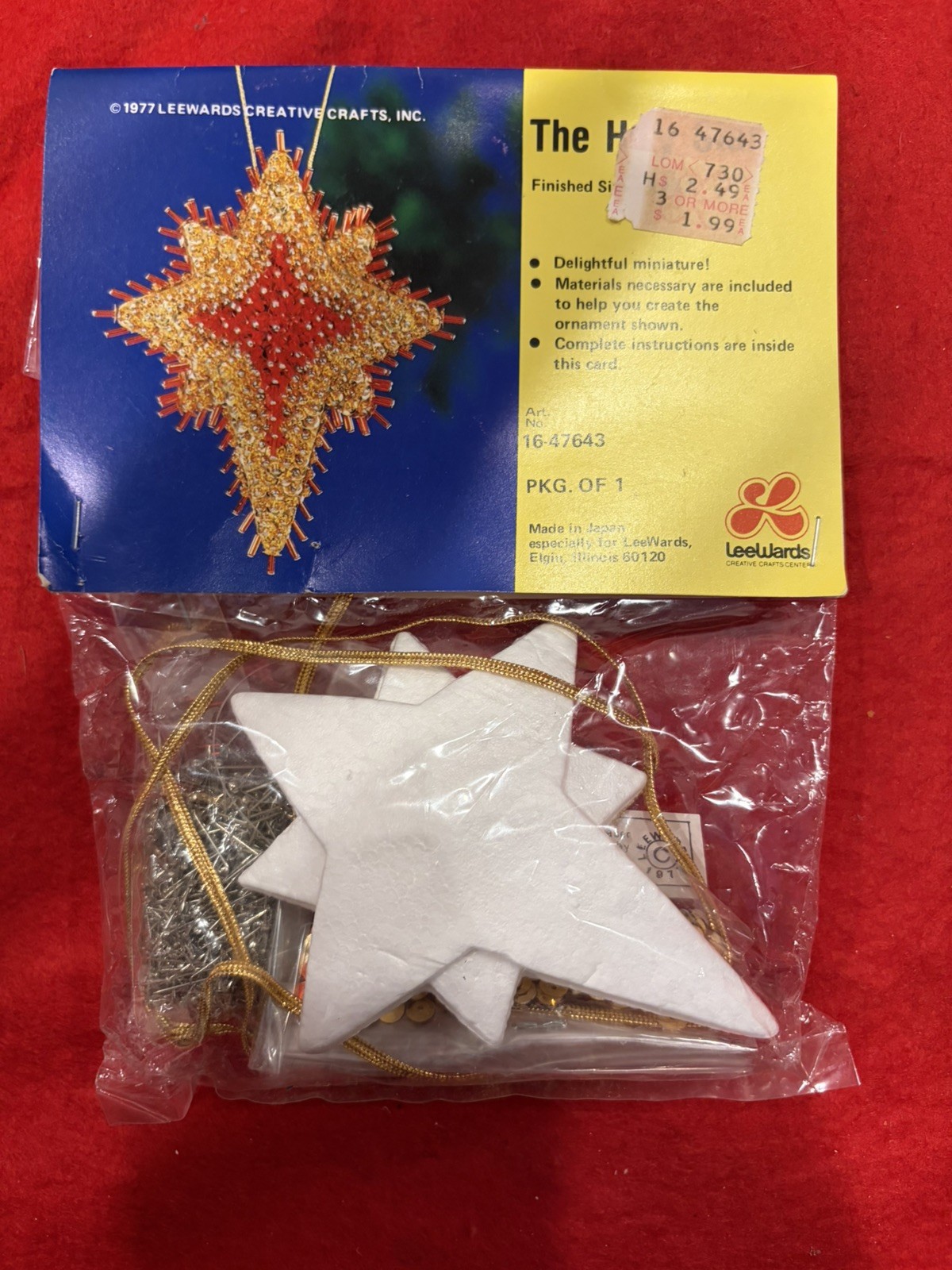 Leewards THE HOLY STAR Christmas Ornament Kit - VINTAGE UNOPENED PUSH PIN KIT Leewards THE HOLY STAR Christmas Ornament Kit - VINTAGE UNOPENED PUSH PIN KIT