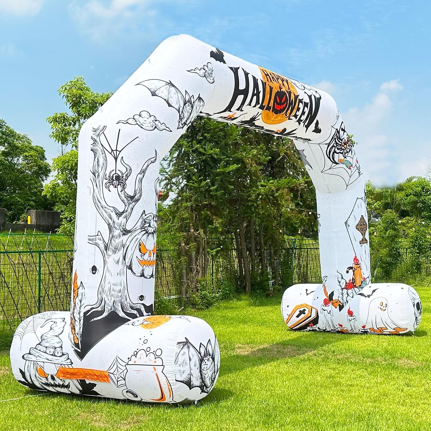 20Ft Halloween Inflatable Archway with 250W Blower, Hexagon Inflatable Arch for 20Ft Halloween Inflatable Archway with 250W Blower, Hexagon Inflatable Arch for