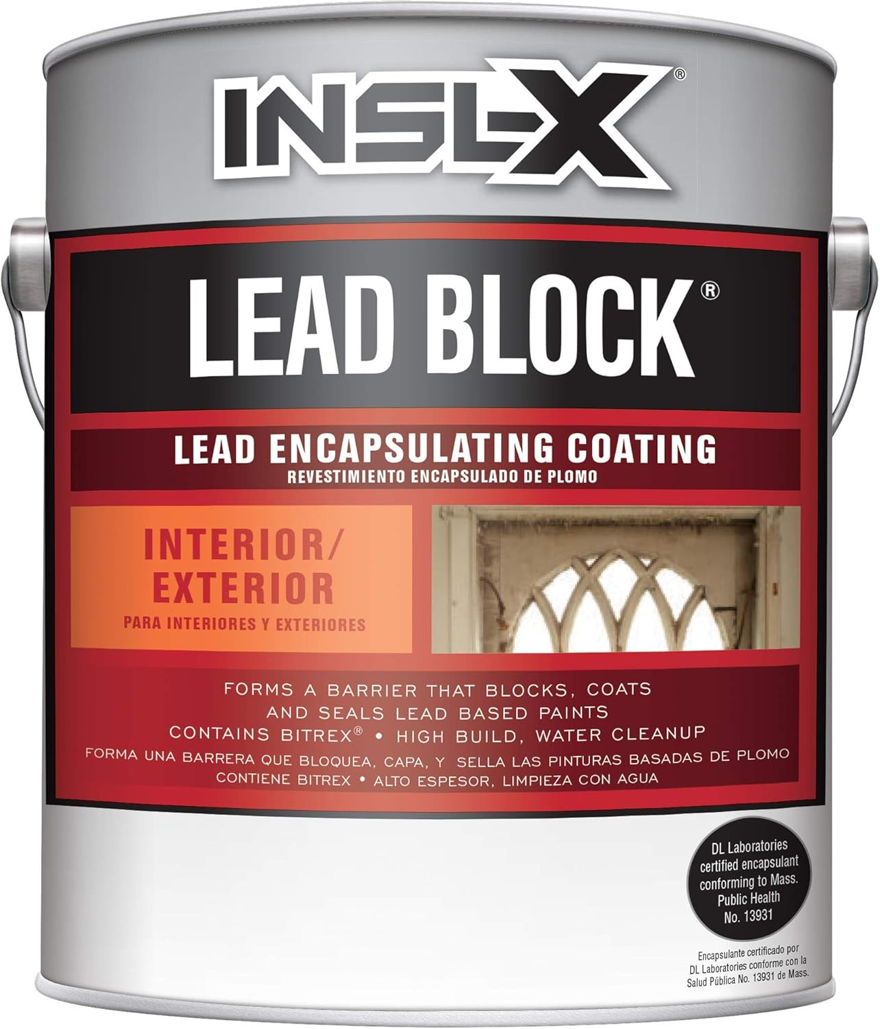 Lead Encapsulating Acrylic Paint, Eggshell White, 1 Gallon Bucket