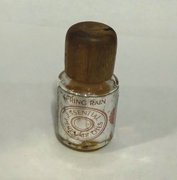 Vintage 1970s Sunshine SPRING RAIN Essential Perfume Oil Wooden Cap Vintage 1970s Sunshine SPRING RAIN Essential Perfume Oil Wooden Cap
