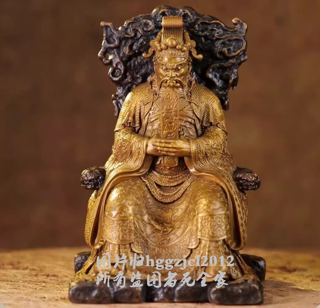 Brass Wu Ye Statue Fifth Master Dragon King Son Wealth God Buddhism Career Decor