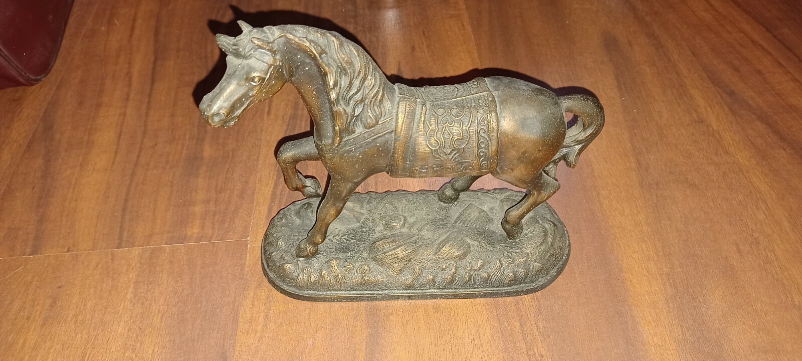 Antique prancing Horse Mantle Clock Topper metal 8\ Antique prancing Horse Mantle Clock Topper metal 8\