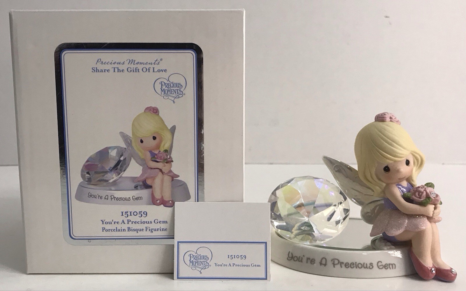 Precious Moments You\'re A Precious Gem 151059 Girl Figurine Large Diamond NEW Precious Moments You\'re A Precious Gem 151059 Girl Figurine Large Diamond NEW