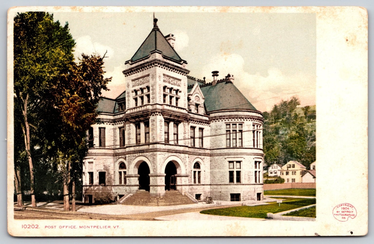 1904 Montpelier VT Post Office Victorian Architecture Detroit Photographic BB415 1904 Montpelier VT Post Office Victorian Architecture Detroit Photographic BB415