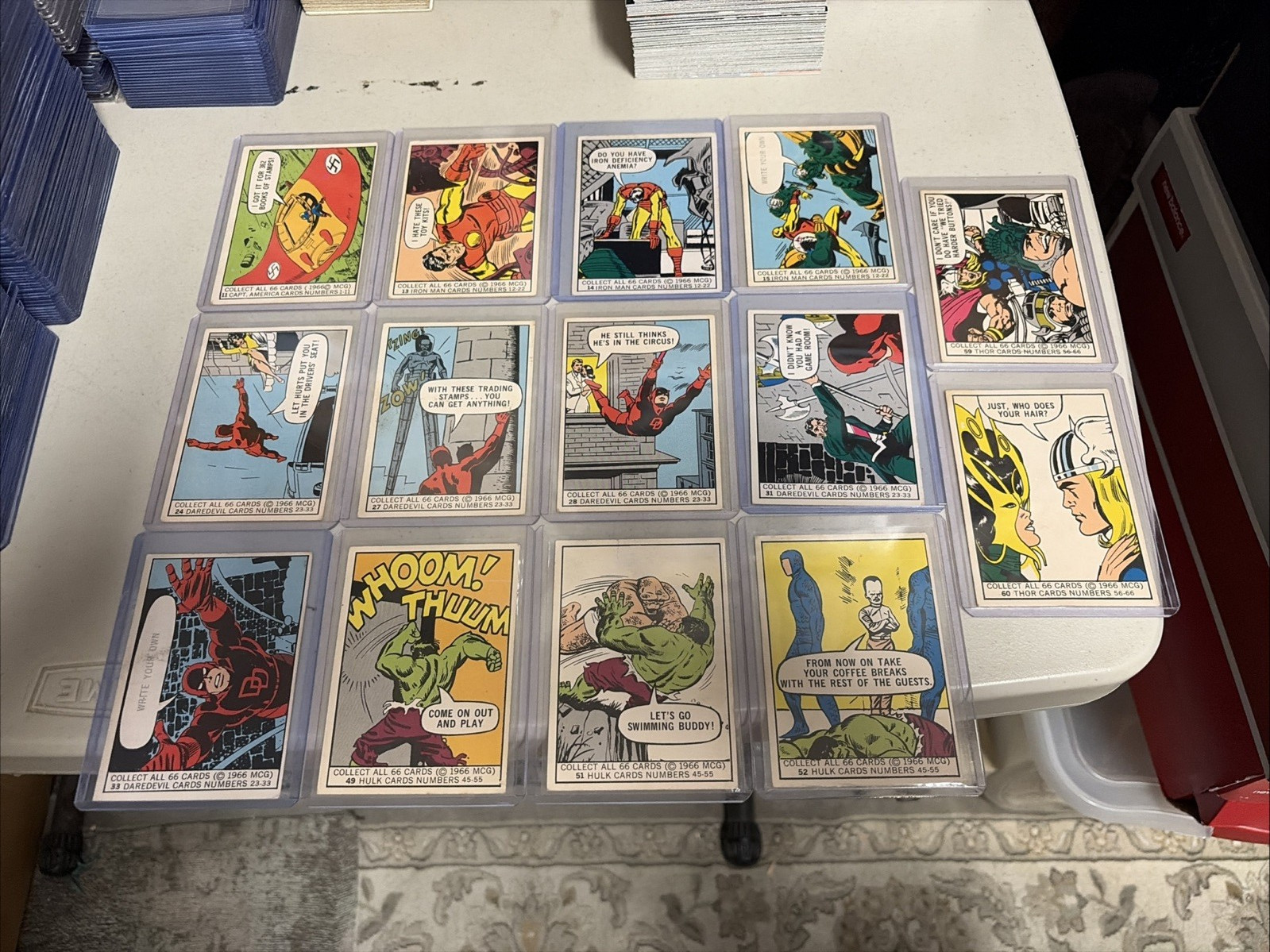 1966 Donruss Marvel Super Heroes Lot #11,13,14,15,24,27,28,31,33,49,51,52,59,60 1966 Donruss Marvel Super Heroes Lot #11,13,14,15,24,27,28,31,33,49,51,52,59,60