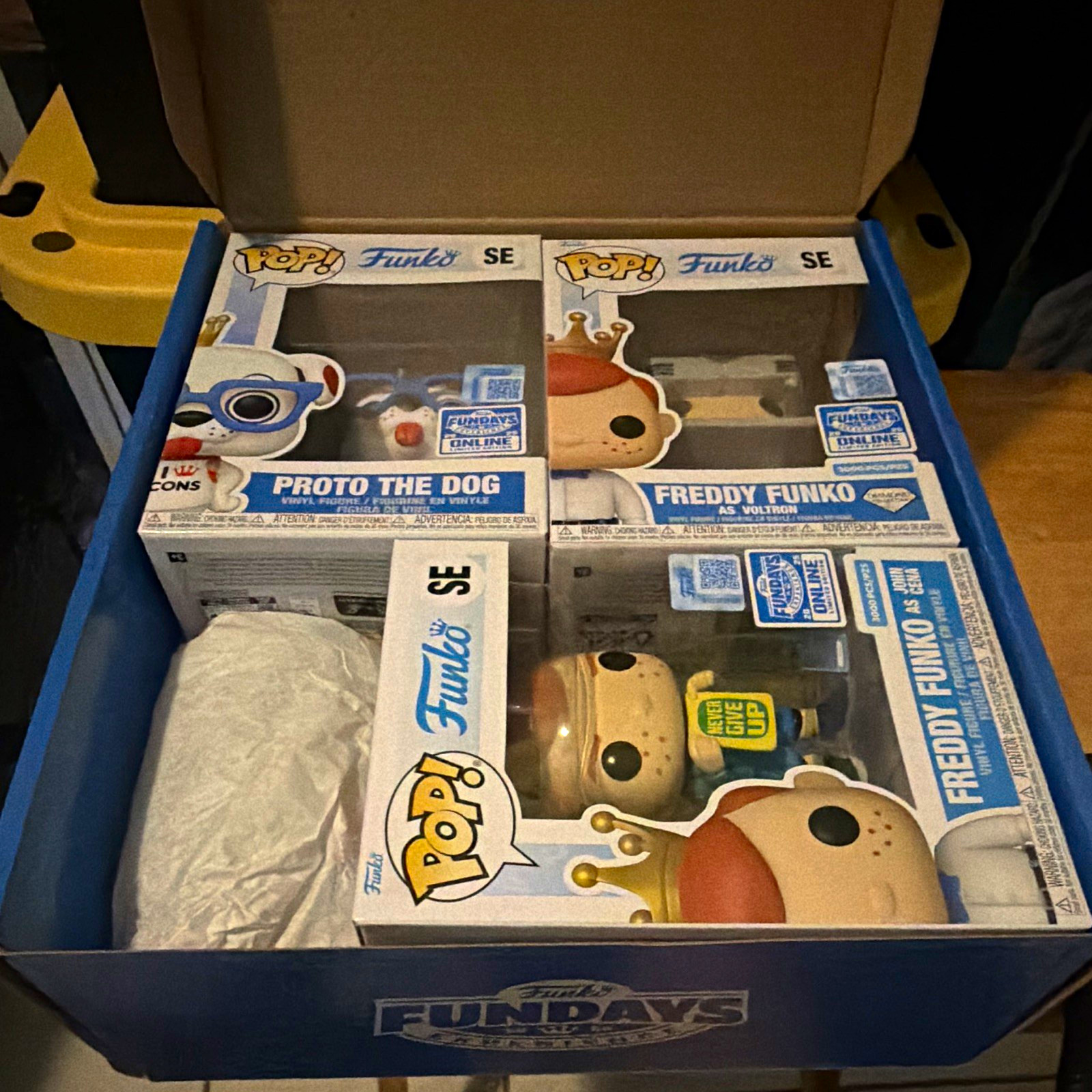 Funko Fundays 2025 Limited Edition Box of Fun 3-Pack Freddy Funko & Proto Funko Fundays 2025 Limited Edition Box of Fun 3-Pack Freddy Funko & Proto