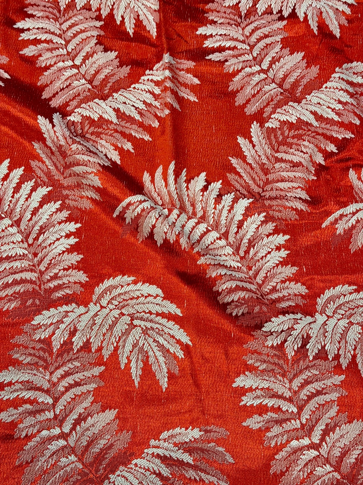 Luxe VAMPY RED 1920s Gatsby Art Deco Garnet  Barkcloth Era Vintage Drape Curtain