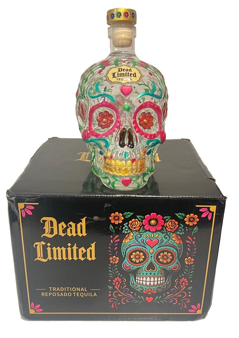 Dead Limited Traditional Reposado Tequila Skull Bottle Empty Decanter w/ Box