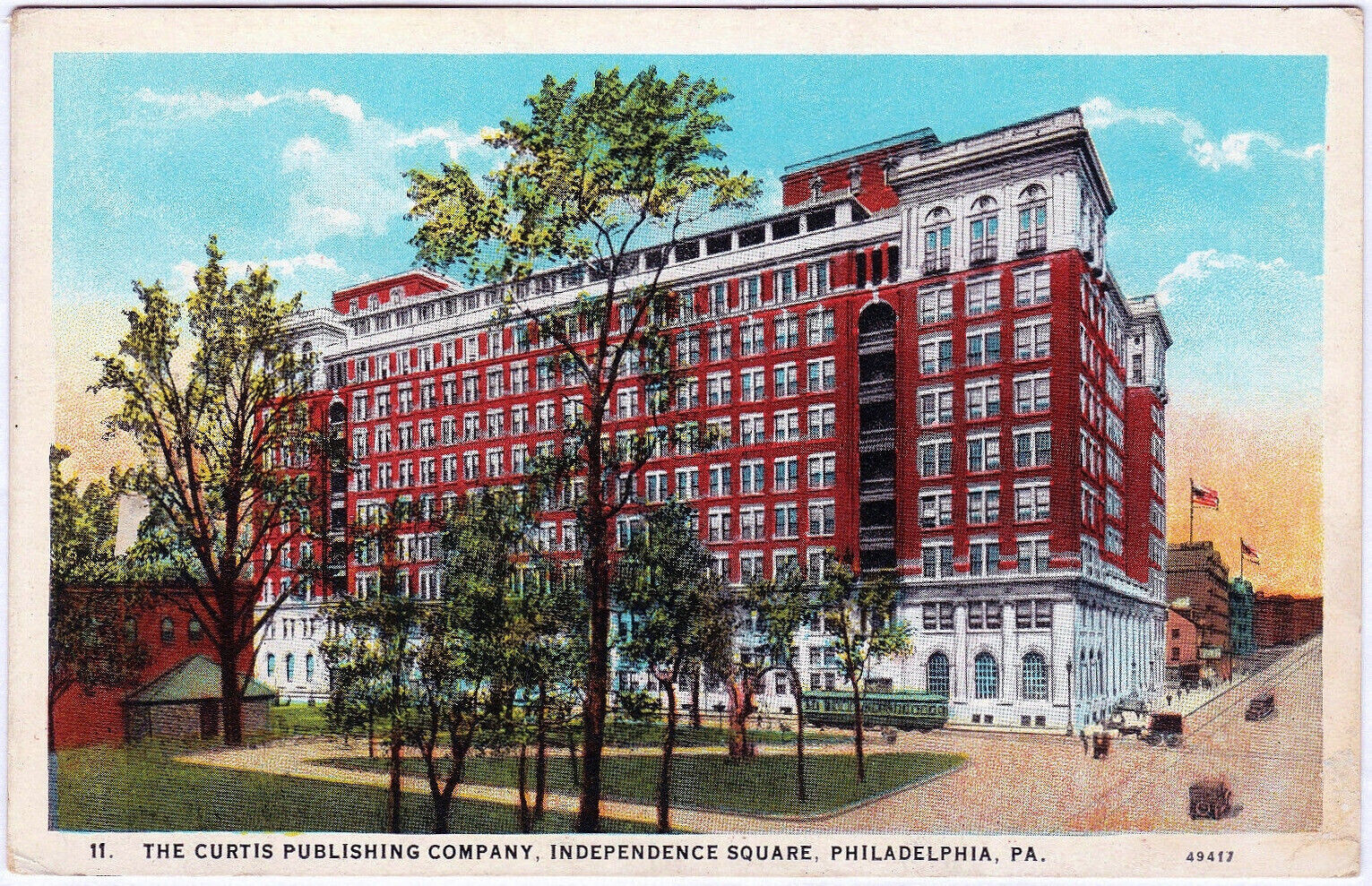 1915 Philadelphia PA Postcard The Curtis Publishing Company Independence Square 1915 Philadelphia PA Postcard The Curtis Publishing Company Independence Square
