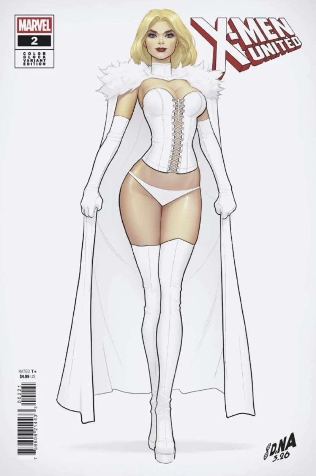 X-Men United #2 David Nakayama Color Block White Variant 2026 White Queen X-Men United #2 David Nakayama Color Block White Variant 2026 White Queen