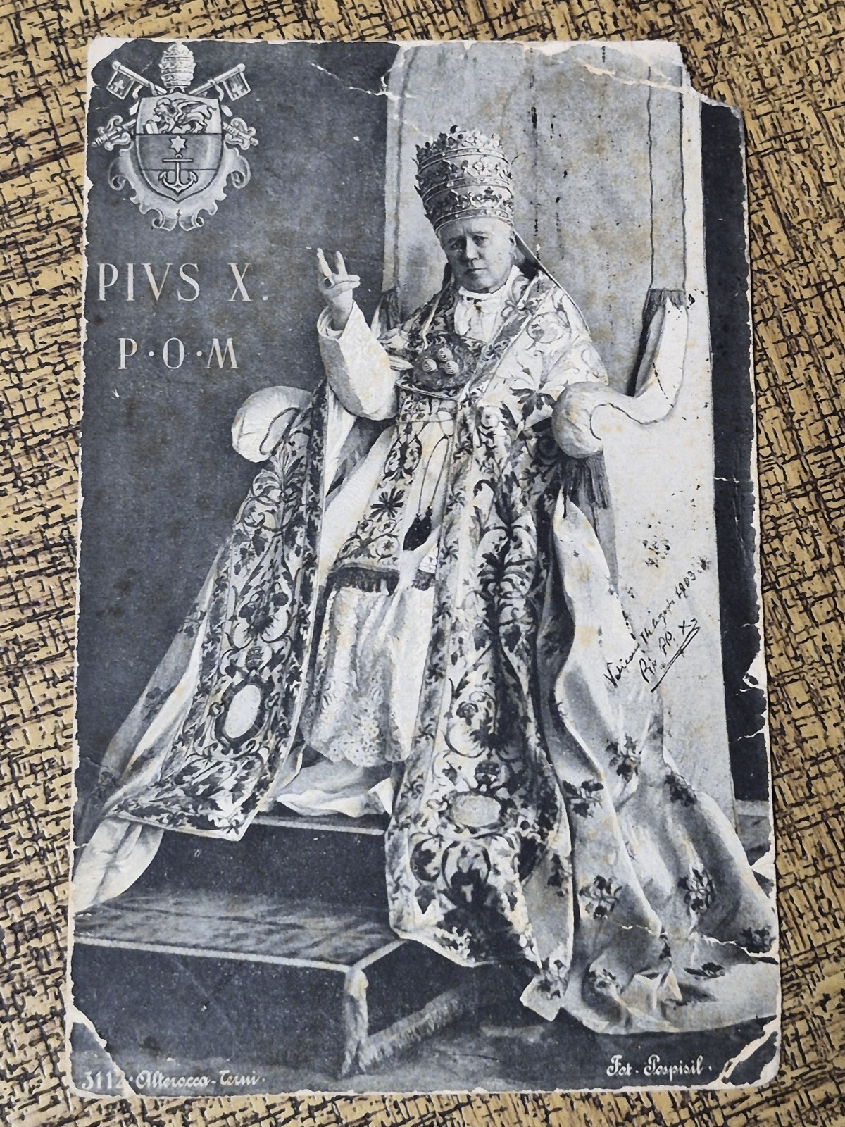 1907 Pope Saint Pius X Rare Vatican City Postcard Tridentine Era Stamped Tiara 1907 Pope Saint Pius X Rare Vatican City Postcard Tridentine Era Stamped Tiara