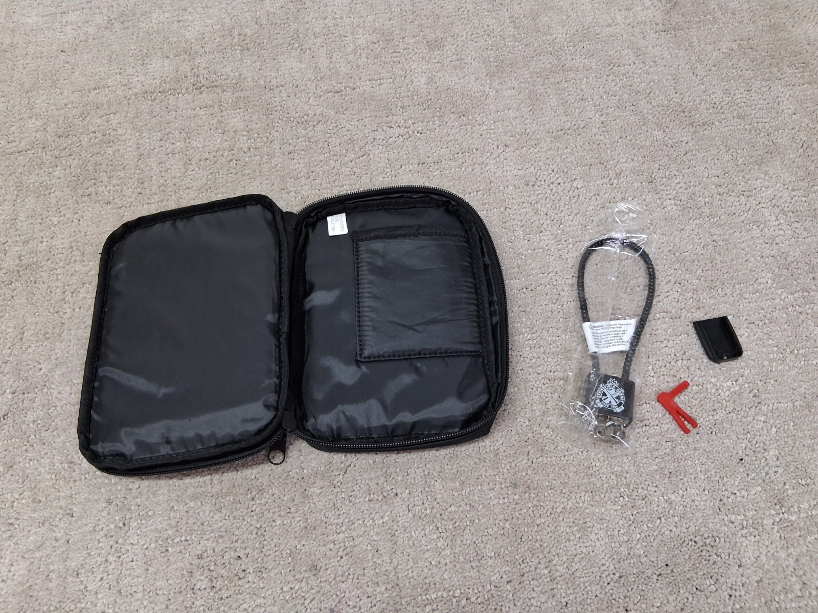 Springfield Armory Hellcat Soft Double Pistol Range Bag 7” x 10” W/ Cable Lock