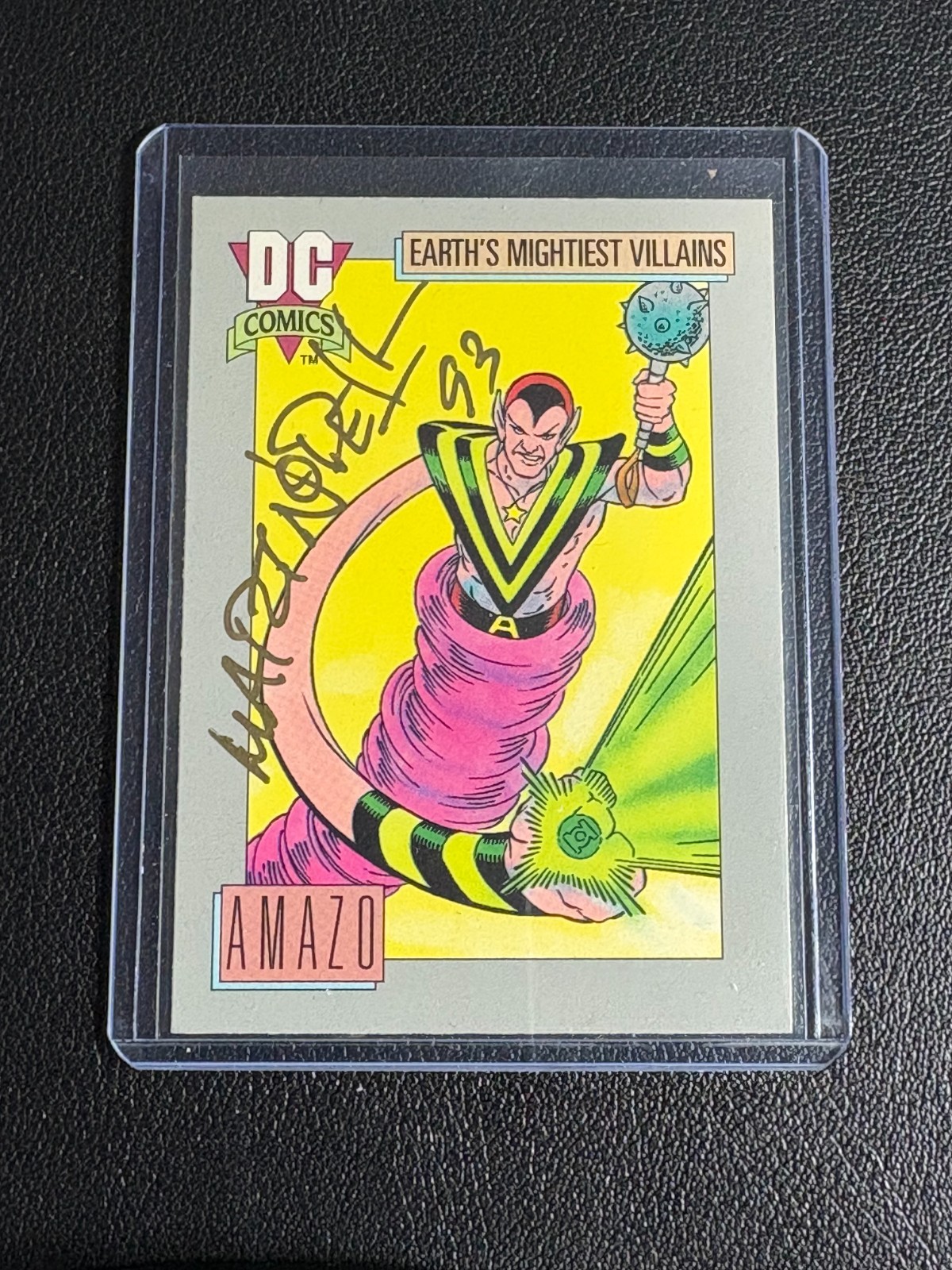 Martin Mart Nodell SIGNED 1993 DC Art Card Amazo Green Lantern 1991