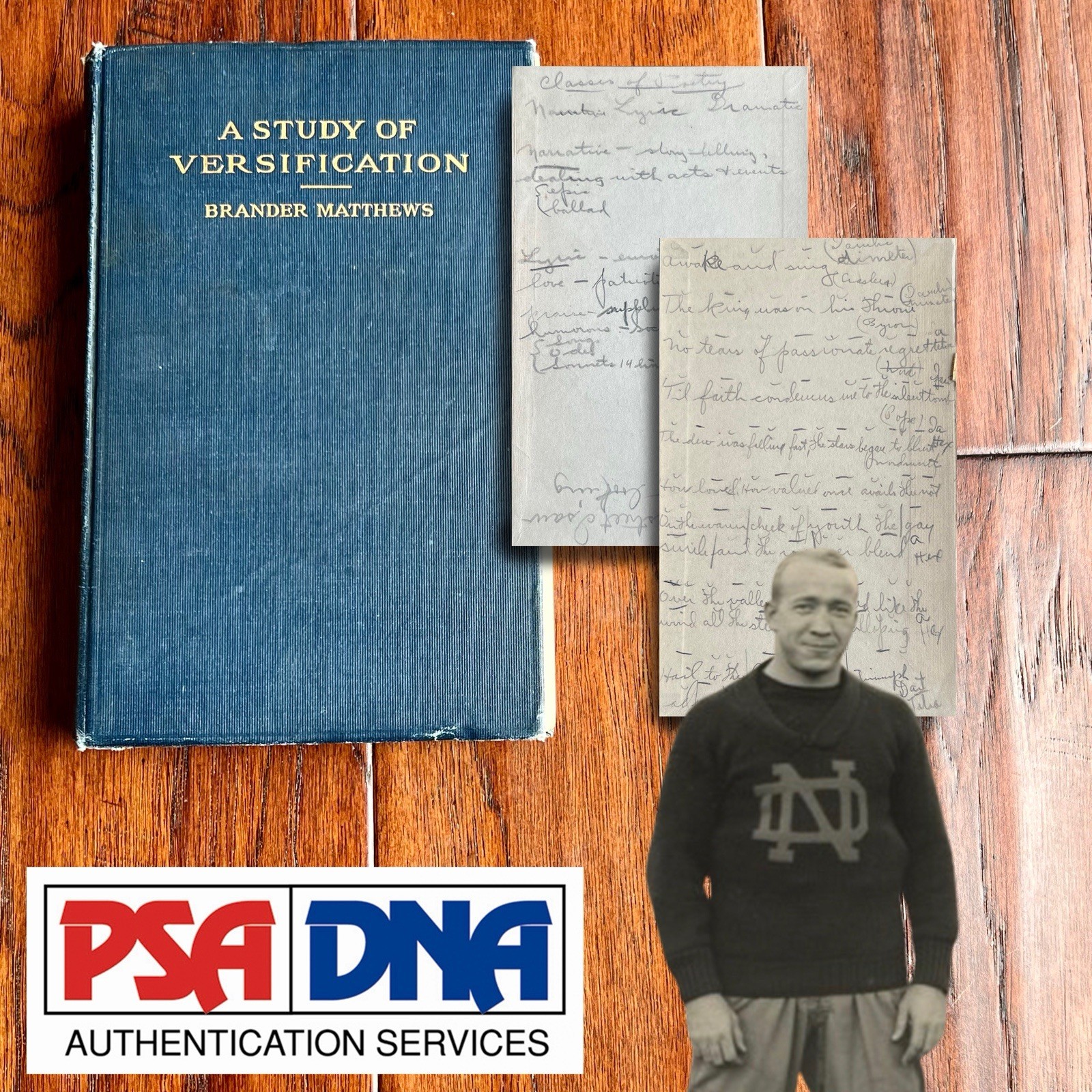 KNUTE ROCKNE Personally Owned NOTRE DAME Textbook Not Autograph or Signed * PSA