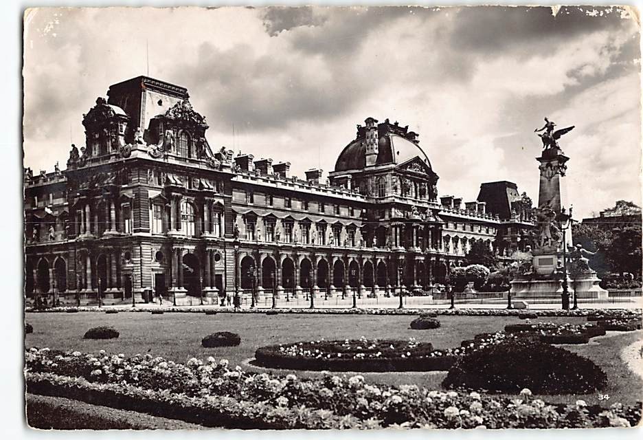 Postcard Louvre Palace Paris France