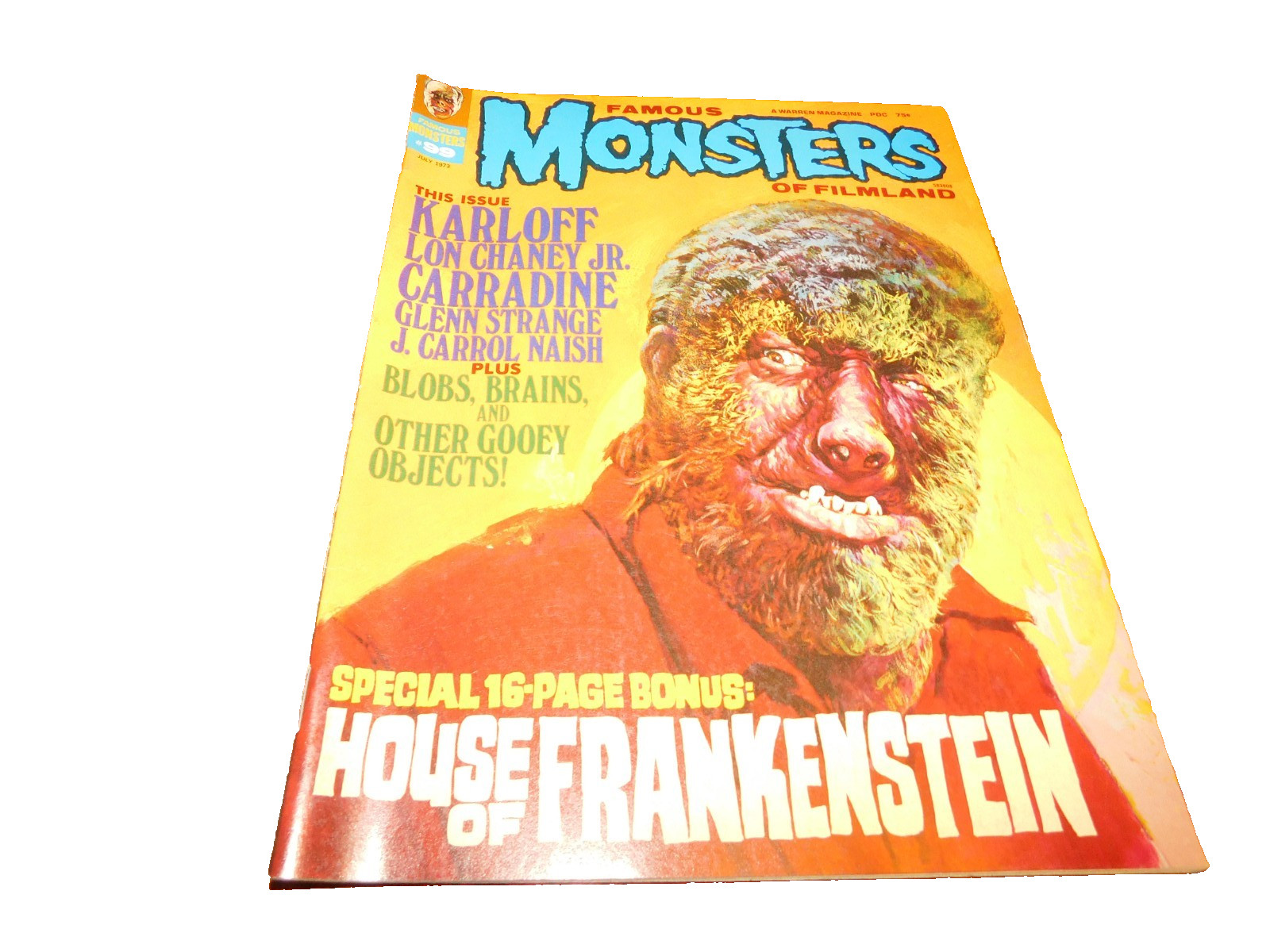 Vintage July 1973 Famous Monsters Of Filmland #99 magazine Nice Condition Vintage July 1973 Famous Monsters Of Filmland #99 magazine Nice Condition