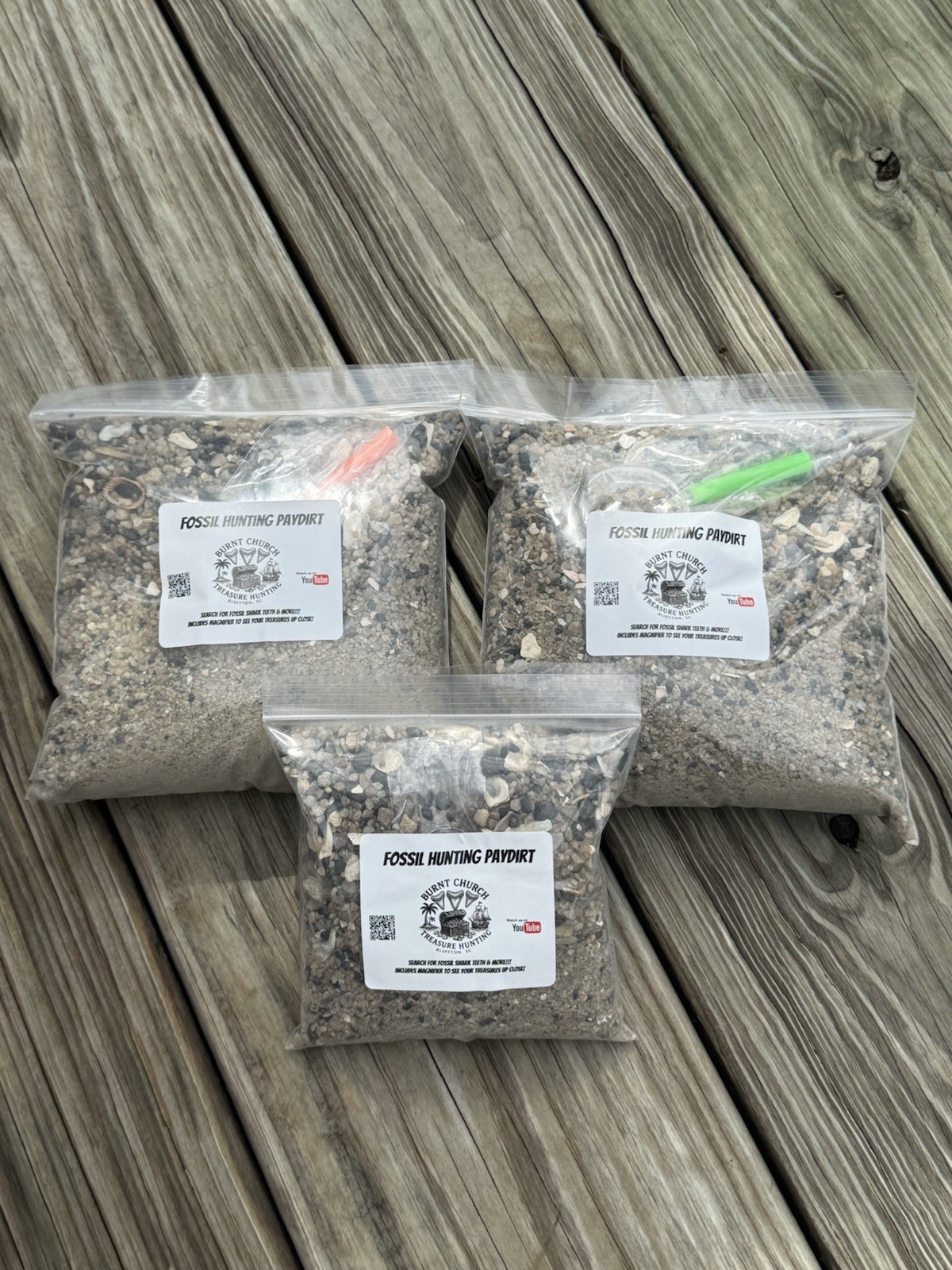 Shark Teeth Sand Treasure Hunt For Fossils. Unsearched Paydirt Mystery Blind Bag