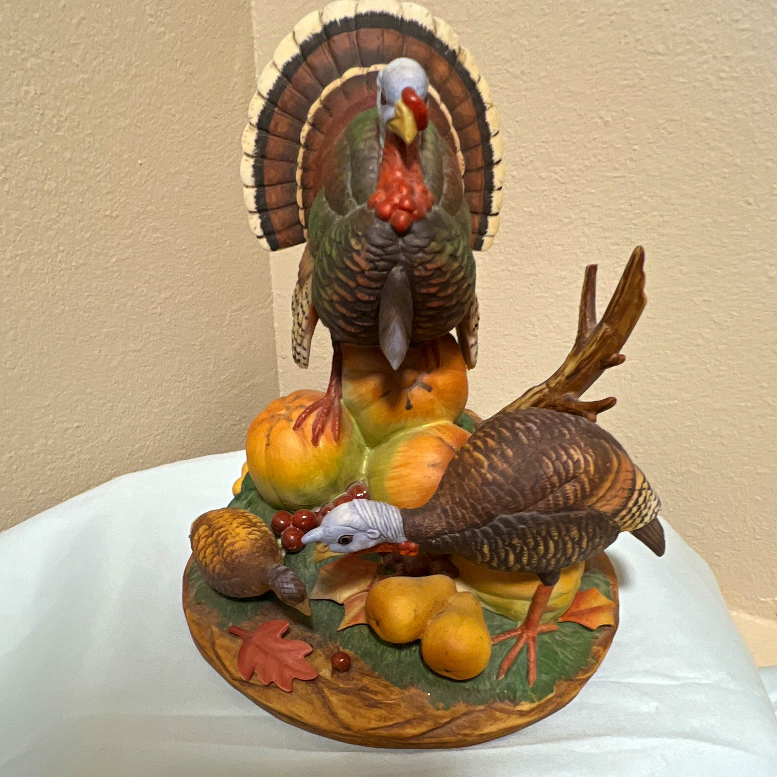 Andrea by Sadek Hand-Painted Resin Turkey Figurine Thanksgiving Harvest 10 in