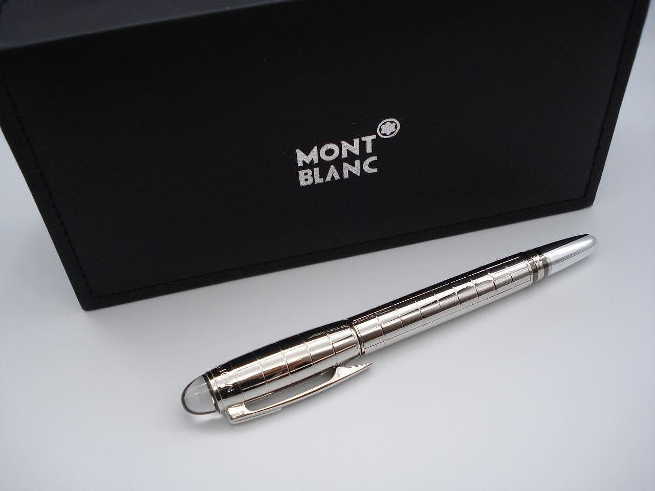 Montblanc Starwalker Rollerball Pen Silver Black Ink Luxury Gift New Box Set