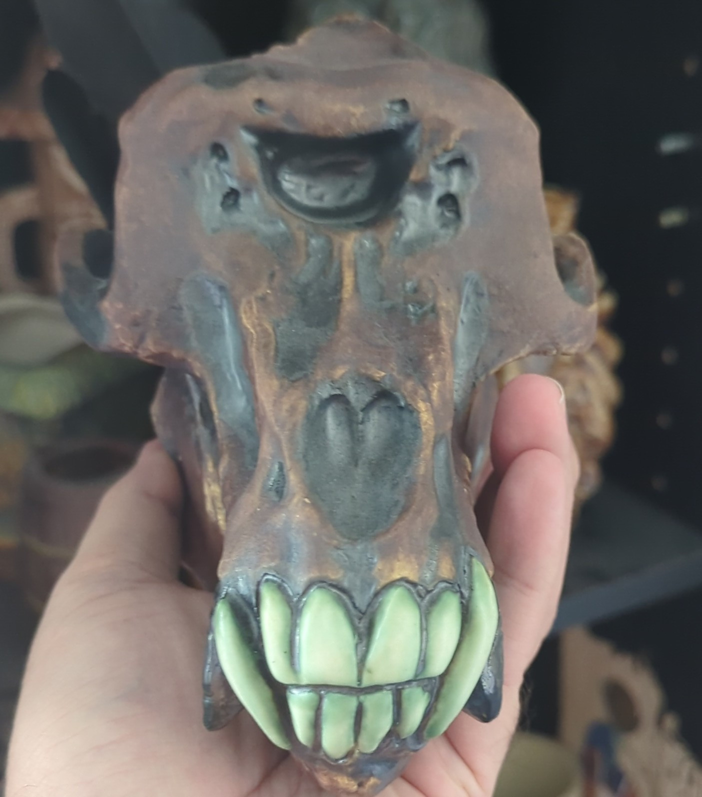 Undertow Tiki Bar Mug Shrunken Monkey Skull Handmade David O\'Connell 100 limited