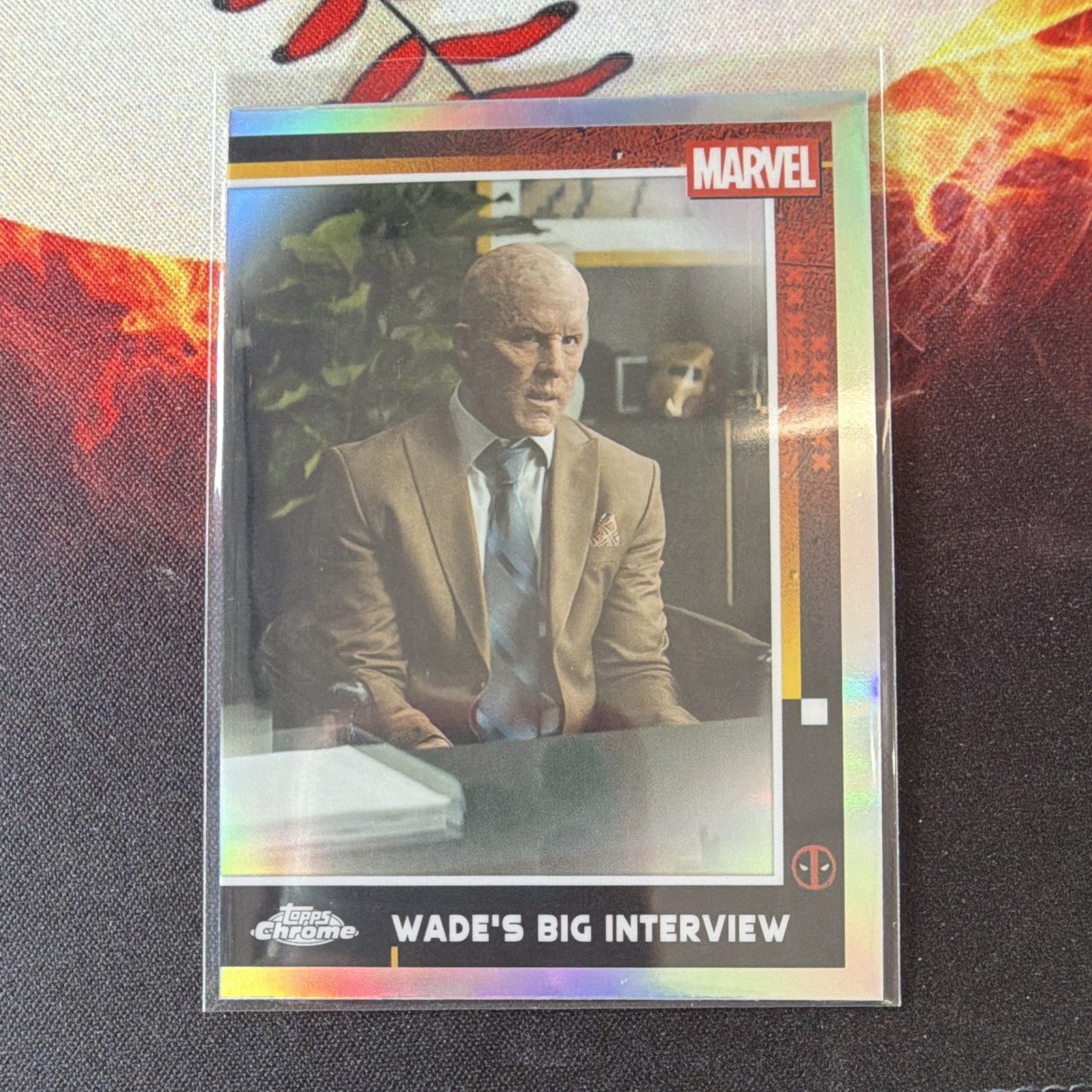 Topps 2025 Topps Chrome Deadpool & Wolverine #59 Wade\'s Big Interview Refractor Topps 2025 Topps Chrome Deadpool & Wolverine #59 Wade\'s Big Interview Refractor