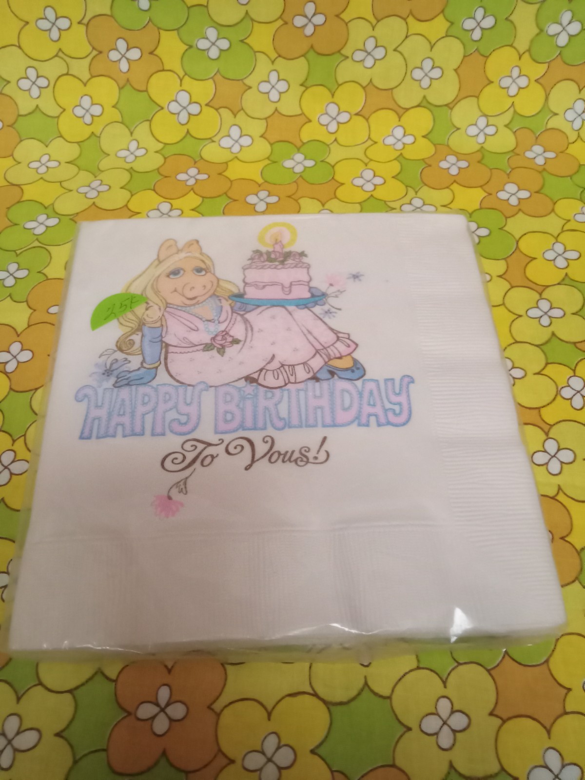 Vintage Hallmark Miss Piggy Happy Birthday To Yous 16 Luncheon Napkins 80s Vintage Hallmark Miss Piggy Happy Birthday To Yous 16 Luncheon Napkins 80s