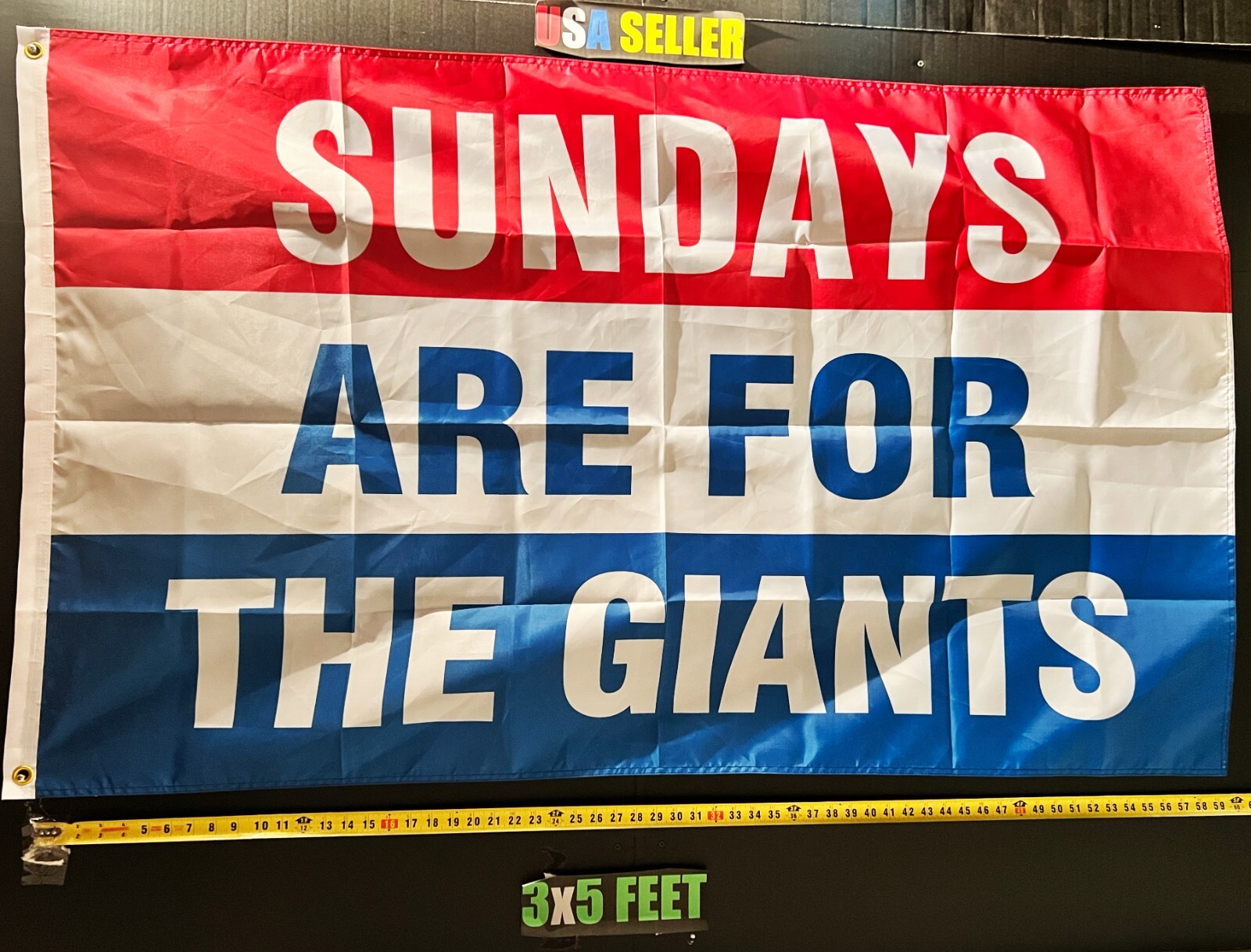 Football Flag New York Giants America Man Cave Beer USA Sign 3x5' Football Flag New York Giants America Man Cave Beer USA Sign 3x5'
