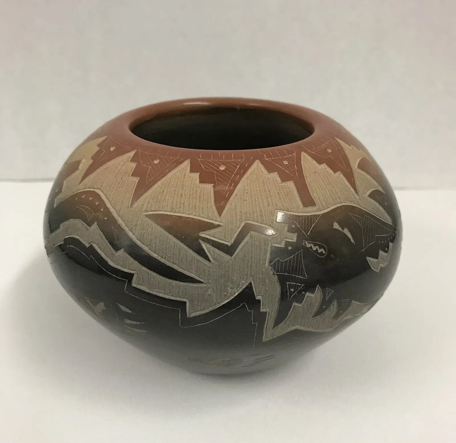 SAMMY NARANJO Two-Tone Pot Contemporary Native American Pottery SAMMY NARANJO Two-Tone Pot Contemporary Native American Pottery