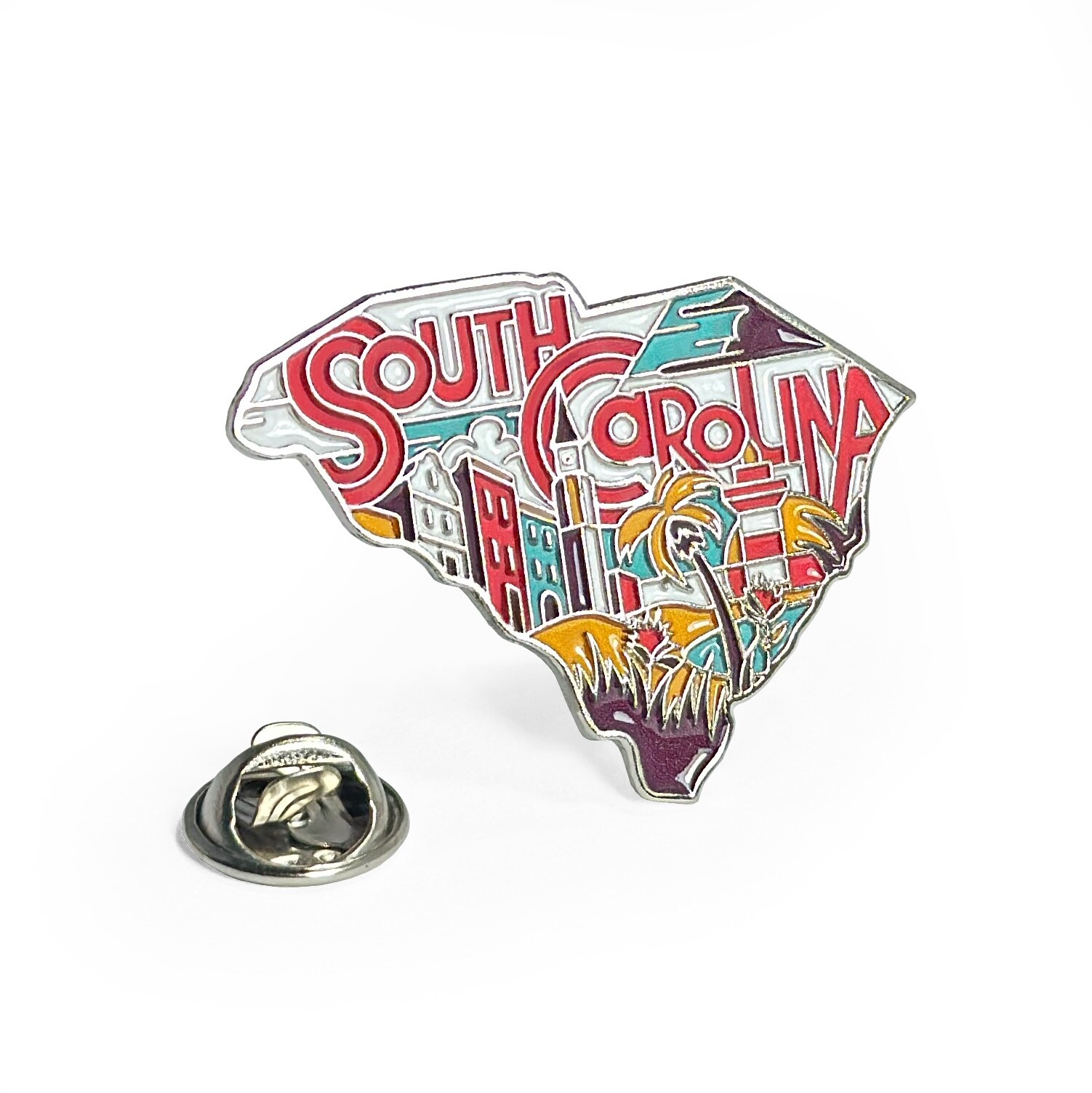 South Carolina Enamel Lapel Pin – Collectible State Souvenir