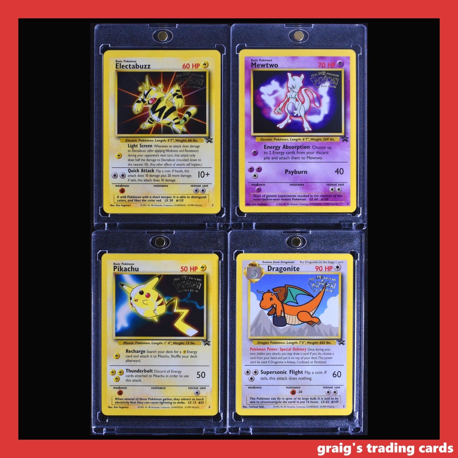 1999 Wizards of the Coast Black Star Promo Full Set of Four Cards (Never Played) 1999 Wizards of the Coast Black Star Promo Full Set of Four Cards (Never Played)