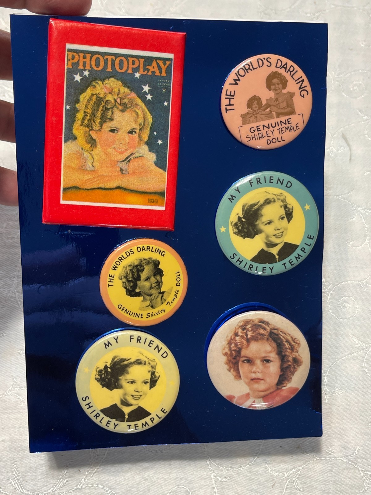 Vintage Shirley Temple Pinback Button Lot World\'s Darling Doll
