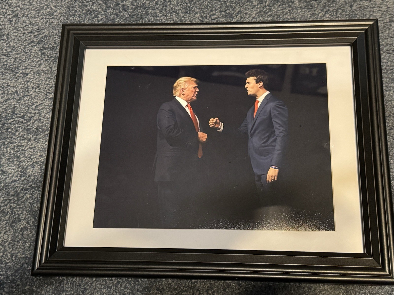 CHARLIE KIRK WITH PRESIDENT DONALD TRUMP 8.5x11 PHOTO ****FRAMED & MATTED*** CHARLIE KIRK WITH PRESIDENT DONALD TRUMP 8.5x11 PHOTO ****FRAMED & MATTED***