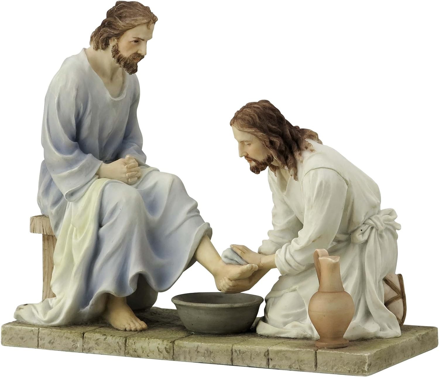 Jesus Washing His Disciple'S Feet Polystone Spiritual Decorative Collectible Jesus Washing His Disciple'S Feet Polystone Spiritual Decorative Collectible