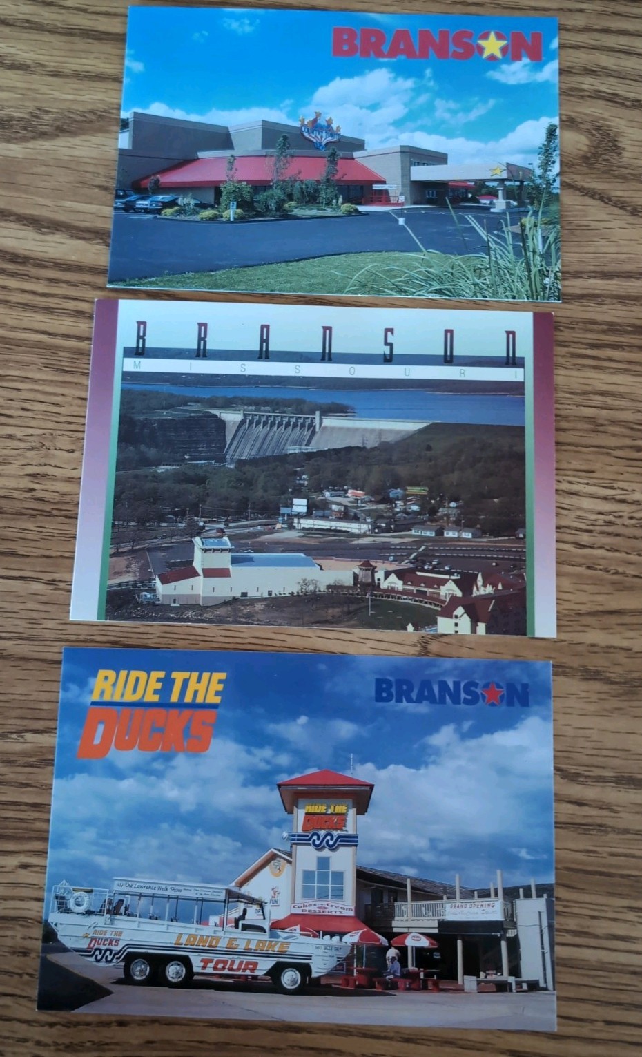 VINTAGE Branson Post Cards Lot of 3 VINTAGE Branson Post Cards Lot of 3