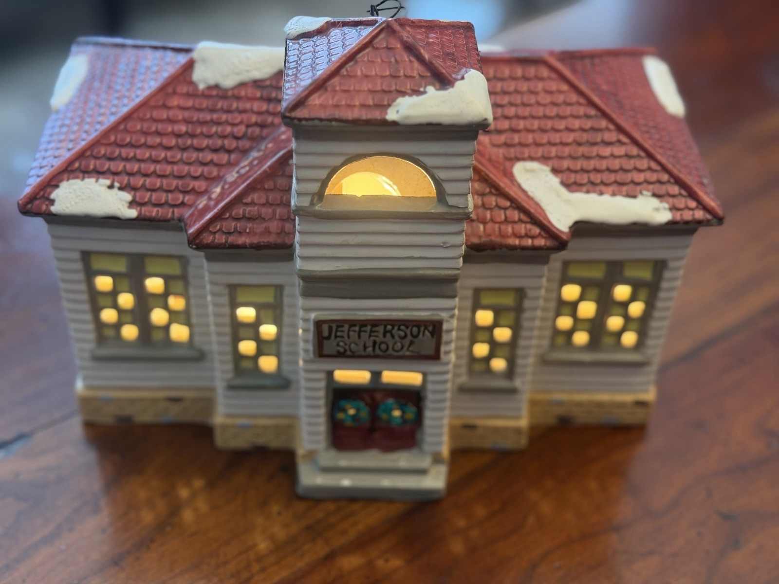 Vintage Dept 56 Original Snow Village Jefferson School #5082-2 Retired 1987
