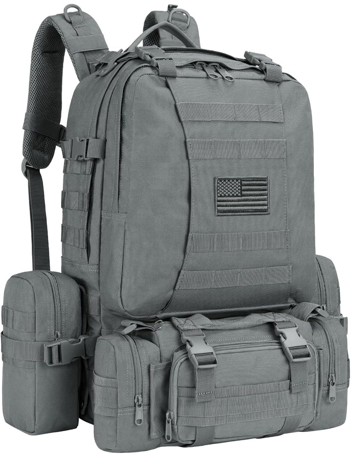 CVLIFE Tactical Backpack Military Army Rucksack 60L Large Assault Pack Grey CVLIFE Tactical Backpack Military Army Rucksack 60L Large Assault Pack Grey
