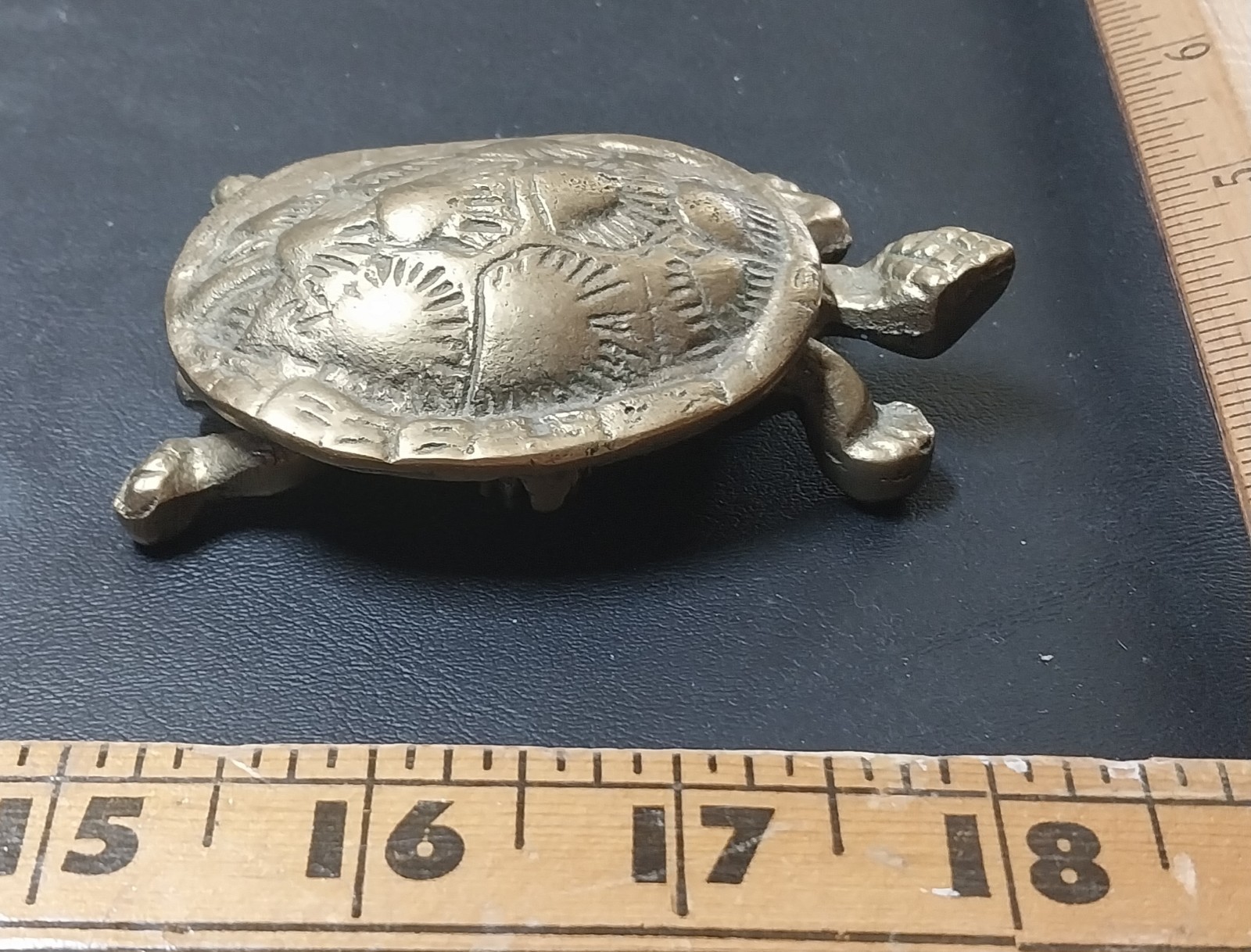 Vintage Solid Brass Turtle Trinket Box Ashtray Hinged Lid Vintage Solid Brass Turtle Trinket Box Ashtray Hinged Lid
