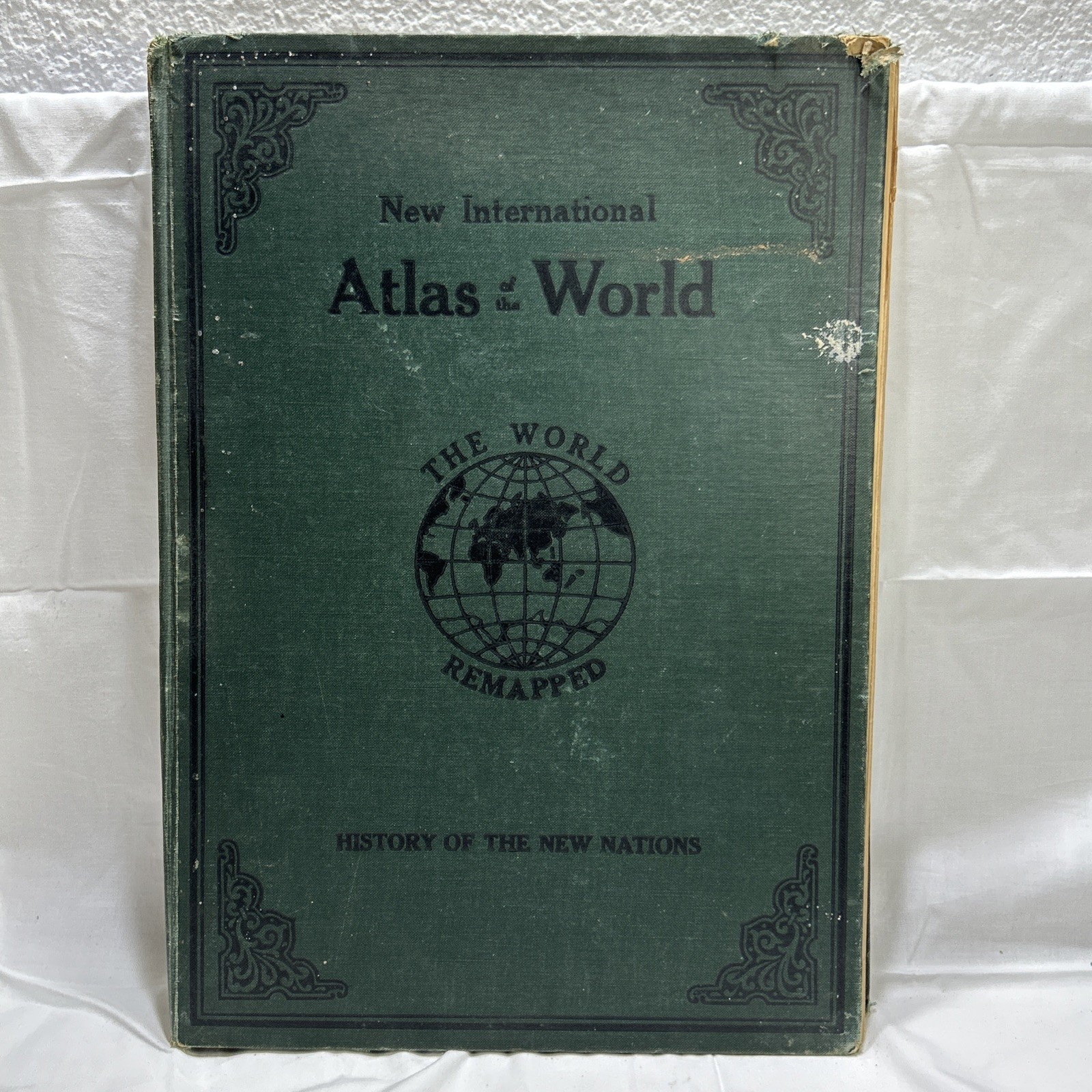 Antique 1920s World Atlas Book New International Illustrated History New Nations Antique 1920s World Atlas Book New International Illustrated History New Nations